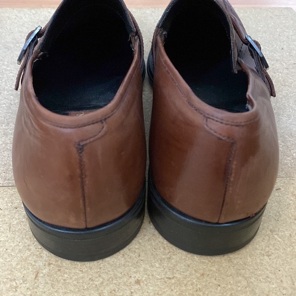 Mezlan Men\'s Made In Spain Brown Leather Monk Strap Loafer Shoes Size 9